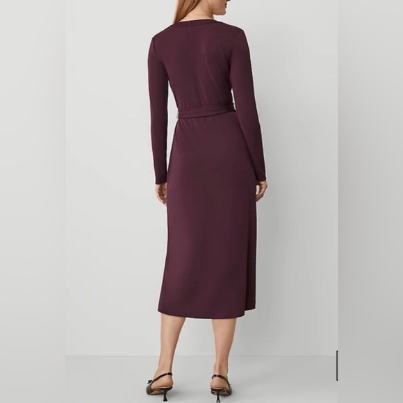 NWT Ann Taylor Button V Neck Midi Dress Size S - Picture 6 of 7